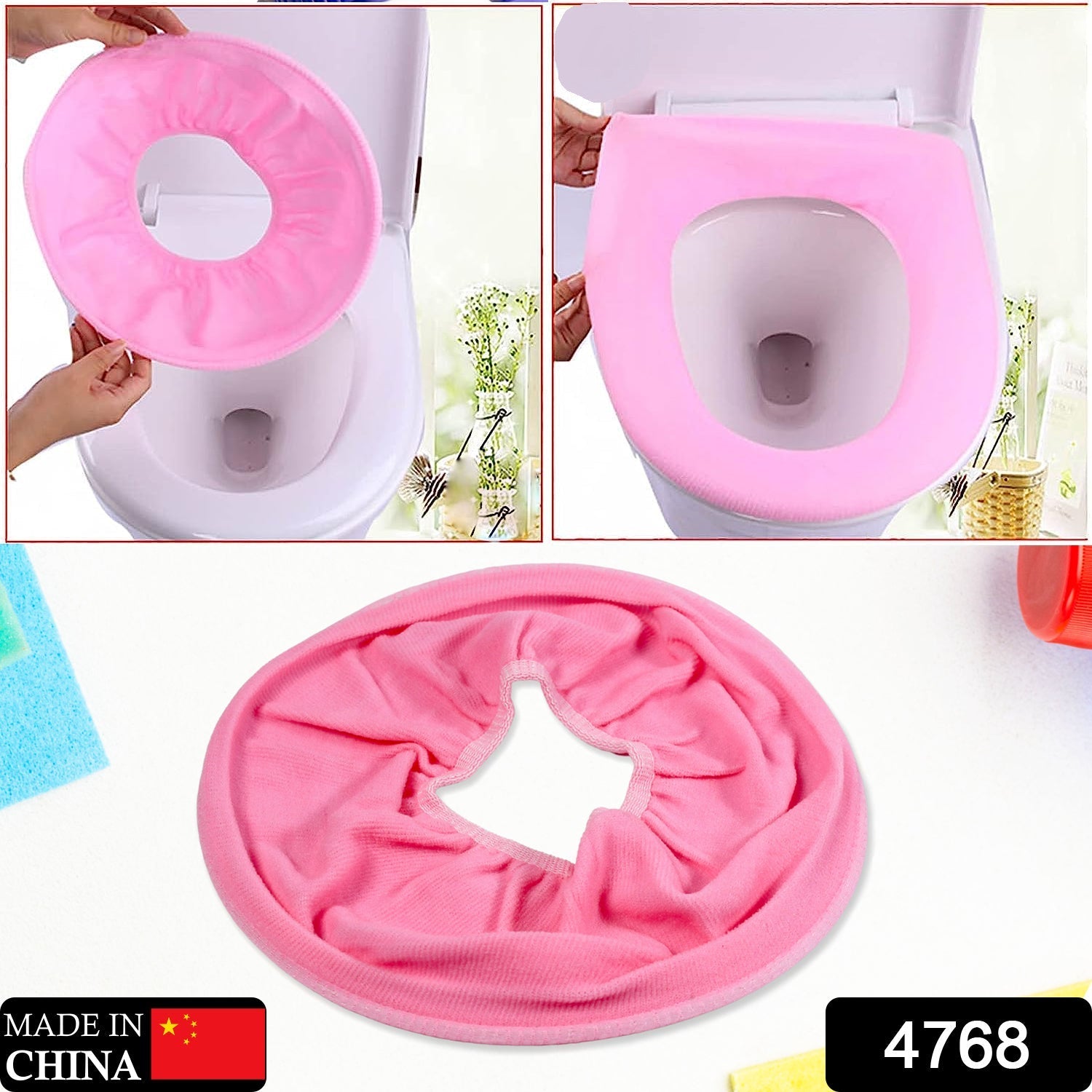 4768 Bathroom Soft Thicker Warmer Stretchable Washable Cloth Toilet Seat Cover Pads (1pc) 4768 Bathroom Soft Thicker Warmer Stretchable Washable Cloth Toilet Seat Cover Pads (1pc)